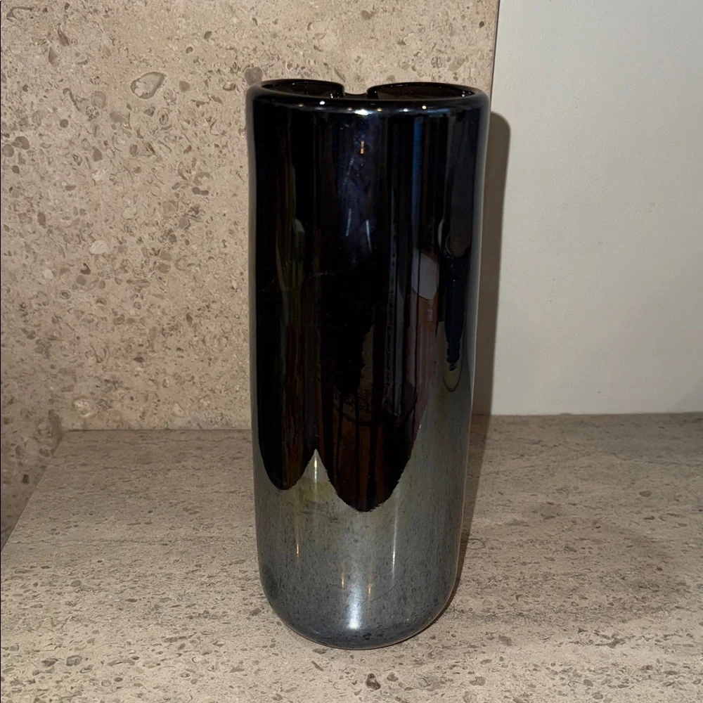 West Elm Opaque Black Glass Pitcher